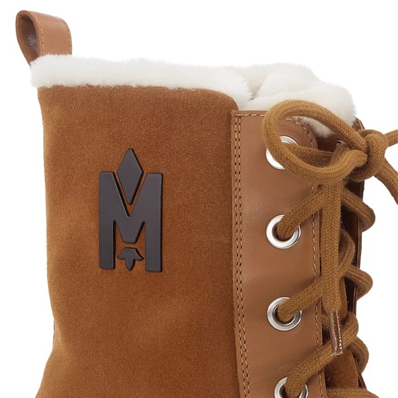 MACKAGE Boots HERO-MS COGNAC 45 (US 12)- BNWT Shearling pinned lug sole Boots - Picture 6 of 11
